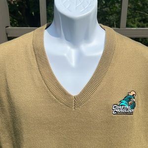 NWT Coastal Carolina Chanticleers Tan Golf Vest by Reserve by Sport Haley Sz XL